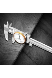 Depolife Hassas Göstergeli Kumpas Paslanmaz Çelik Sürmeli Kaliper Ölçer Mikrometre 150mm / 0.02mm - 3
