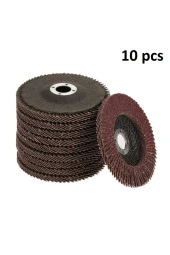Depolife avuç taşlama makinesi için 115mm 10 Adet yaprak zımpra 10lu Flap Disk Alüminyum Oksit aşındırma - 1