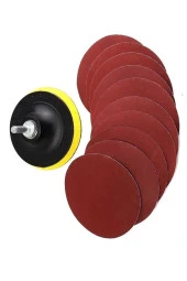 Depolife 115mm Cırt Taban 20 Adet Zımpara Takımı 1000 Kum 800 Kum Kuru Zımpara Seti Matkap Adaptörlü Polisaj thumbnail 1