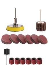 Depolife Mini Gravür Makineleri Için Mop Cırt Taban Flap Disk Silindir Zımpara Seti 70 Parça Takım - 1