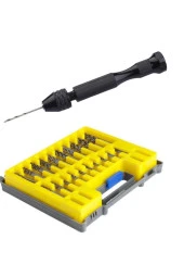 Depolife Hss Çelik 150 Parça Kutulu Matkap Uç Seti 0.4mm - 3.2mm El Matkabı Seti Çantalı Mikro El Mengenesi thumbnail 1