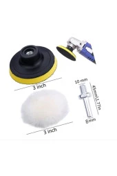 Depolife Oto Araç Kaporta Boya 115 mm Cırt Taban Pasta Cila Bone Polisaj Seti Matkap Uyumlu Zımpara - 2