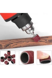 Depolife Mini Gravür Makineleri Için Mop Cırt Taban Flap Disk Silindir Zımpara Seti 70 Parça Takım - 3