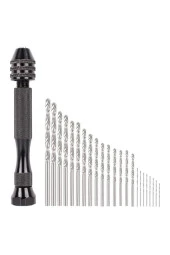 Mekanik El Matkabı Pim Mengenesi 24lü Matkap Ucu Seti Otomatik Mandrenli Hassas Takı Saatci Boncuk thumbnail 1