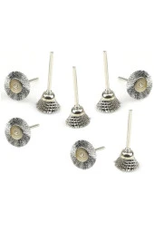 Depolife Gravür Için Mini Kalıpçı Çelik Tel Fırça Seti 8 Parça Pas Kir Temizleme thumbnail 1