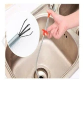 Kıskaç Tıkalı Lavabo Ve Gider Borusu Açma Aparatı Yaylı Esnek Lavabo Açıcı - 2