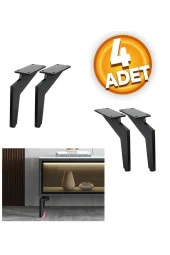 Depolife Laser Kesim Mobilya Ayağı Ağır Mobilya Ayağı Koltuk Ayağı Pabuçlu Güçlü Ayak Seti 4 Adet - 1