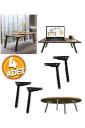 Depolife Yer Sofrası Ayağı Katlanır 4 Adet, Sevis sehpası Sini Ayakları Katlanır plastil 4 adet Ayak seti - 1