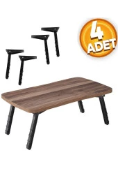 Depolife Sofra Ayağı (4 Adet) katlanır 20cm ayak sofra sehpa için plastik açılı katlamalı ayak 4lü - 2