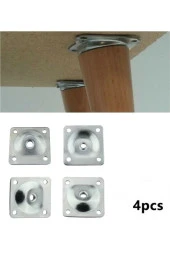 Depolife Ayak Montaj Aparatı Metal Braket Masa Kanepe Sehpa Ayağı Baglantı Elemanı 4 Adet Eğimli (AÇILI) - 2