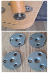 Depolife Kanepe Sehpa Masa Için Ahşap Ayak Bağlantı Aparatı Metal Montaj Braketi 4 Adet M8 Girişli - 1
