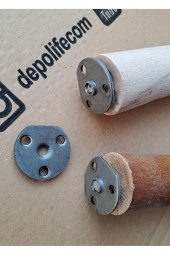 Depolife Kanepe Sehpa Masa Için Ahşap Ayak Bağlantı Aparatı Metal Montaj Braketi 4 Adet M8 Girişli - 2