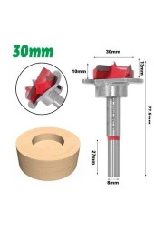 Ahşap Freze Ucu 30mm Panç Karot Stoperli Matkap Yuvarlak Açma Bıçağı Derinlik Ayarlı Panc Bıçak - 2