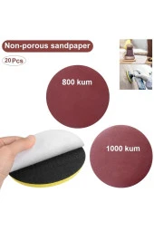 Depolife 115mm Cırtlı Zımpara Seti 20 Adet 1000 Kum 800 Kum Kuru Zımpara Seti - 2