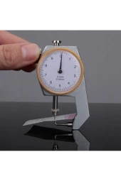 Depolife Kadranlı Sert Malzeme Kalınlık Ölçer Kumpas Gümüş Metal Saç Diş Ölçüm Kompratör Micrometre - 1
