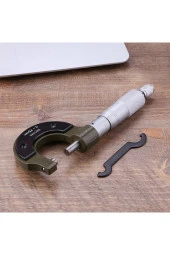 Depolife Mekanik Mikrometre Kalınlık Ölçer Hassas ölçüm kumpas 0-25 mm 0.01 mm ölçme - 3