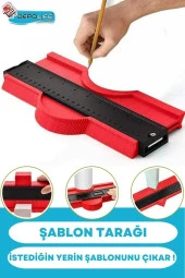 Depolife Şablon Tarağı Şekil Kontur Çevre Kalıplama Ahşap Fayans Kaportacı Fayancı Şekillendirme Kalıbı thumbnail 1