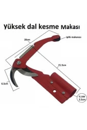 Depolife Yüksek Agaç Tepe Dal Ağaç Kesme Budama Makası Bağ Testere Seti Mekanik Bahçe Aleti Ipli - 3