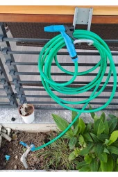 Depolife Bahçe Sulama Hortum Seti Sarma aparatı Tabanca fıskiye yağmurlama Başlık bağlatı kaplin seti - 1