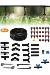 Depolife Deliksiz Düz Damla Sulama Sistemi Ve Parçaları Bahçe Ağaç Fidan Sebze Damlama Hortumu Borusu thumbnail 1