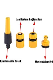 Depolife Bahçe Sulama Bahçe Hortum Bağlantı ek Parçaları ve Püskürtme yağmurlama fıskiye tabanca Seti - 3