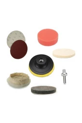 Depolife Polisaj Seti Oto Kaporta Boya Cizik Giderici Ve Fayans Metal Parlatma Yün Keçe Sünger Zımpara - 1