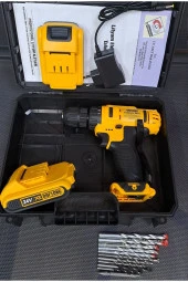 Depolife Şarjlı Kablosuz Matkap 24 Volt Akülü Torklu Vidalama Delme Sökme Takma 2 Akülü 10lu Matkap Ucu - 3