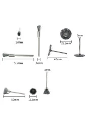 Depolife Dremel Proxxon Uyumlu 5 Parça Çelik Tel Fırça Seti Pas Kir Temizleme Zımparalama Kalıpçı Seti thumbnail 2