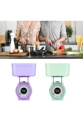 Depolife Mekanik Mutfak Gıda Ölçekli Hassas Tartı Ölçüm Mutfak Terazi Pilsiz 1000gr Mini Baskül 2 Adet - 1