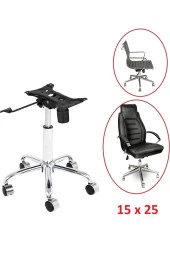 Depolife Ofis Büro Çalışma koltuğu için Krom Yıldız Ayak Amortisör Tekerlek Şase Tek Kollu Mekanizma Seti - 1