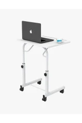 Depolife Tekerlekli Notebook Laptop Çalışma Sehpası Eğim Ve Yükseklik Ayarlı Akrobat Ders Yemek Çekyat Masası - 1