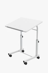 Depolife Tekerlekli Notebook Laptop Çalışma Sehpası Eğim Ve Yükseklik Ayarlı Akrobat Ders Yemek Çekyat Masası - 3