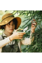 Depolife Bahçe Budama Makası Çalı Meyve Çicek Keme Yaylı Çelik Makas 200mm - 2