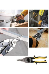 Depolife Saç teneke alüminyum Karton Kesme Makası Düz çeneli makas düz ağız kaportacı makası 250mm - 3