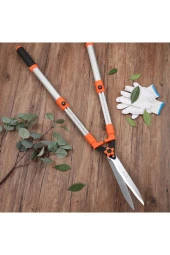 Depolife Bahçe Çit Makası Teleskopik uzayan Alüminyum kollu çim şimşir çalı ot taflan kesme budama makası - 3