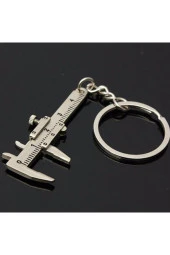 Market66 Kumpas Anahtarlık Mini Metal Ölçü Aleti Sürgüsü Hareketli Sabitleme Vidası Hareketsiz - 3