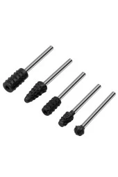 Depolife 5 Parça Hss Ahşap Için Törpü Freze Uç Seti Dremel Benzeri Gravür Makinası Için Kalıpçı 3.17mm Sap - 1