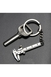 Depolife Metal Anahtarlık Kumpas Metal 0-40mm Mini Kumpas Anahtarlık Kalınlık Ölçer Kompratör - 2