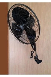 Depolife Duvar vantilatörü Hava Pervanesi Döner Kafa Duvar Montajlı hava fani 40CM 60W Siyah - 1