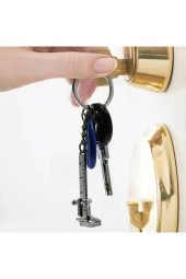 Depolife Metal Anahtarlık Kumpas Metal 0-40mm Mini Kumpas Anahtarlık Kalınlık Ölçer Kompratör - 3