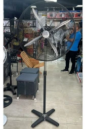 Depolife Sanayi Tipi Vantilatör Battal boy Metal Ayaklı Pervane 75cm Açık hava cafe restoran hava vantilatörü - 3