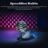 TechTic 8500DPI Oyuncu Mouse Optic Gamer RGB Kablolu Gaming Mouse 61g 6 Tuş Hafif Speedflex Kablo thumbnail 8