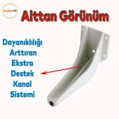 Tılsım Mobilya Oturma Grubu Kanepe Sehpa TV Ünitesi Koltuk Ayağı Baza Ayakları Beyaz Altın 16 cm thumbnail 4