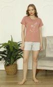Özlem Bayan Kısa Kollu Şortlu Pijama Takımı 4017 - 1