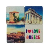Yunanistan Temalı Dörtlü Taş Magnet thumbnail 1