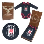 Beşiktaş Kartal Yuvası Orjinal Lisanslı Uzun Kol Zıbın Body Siyah - 3