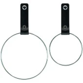 Manda Derisinden Asma Sistemli Halka Havluluk, Havlu Askısı - Silver - 2