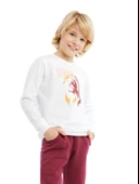 Galatasaray Orijinal Aslan Baskılı Beyaz Çocuk Sweat C232149 - 4
