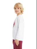 Galatasaray Orijinal Aslan Baskılı Beyaz Çocuk Sweat C232149 - 2