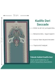 Ravabi Rug Araç İçi ve İşyeri İçin Deri Tabanlı Namazlık, Çantalı Hediyelik Seyahat Seccadesi 70x110cm 21231020 - 1